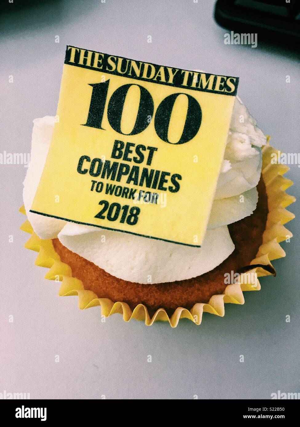 100 best companies 2018 cupcake Stock Photo