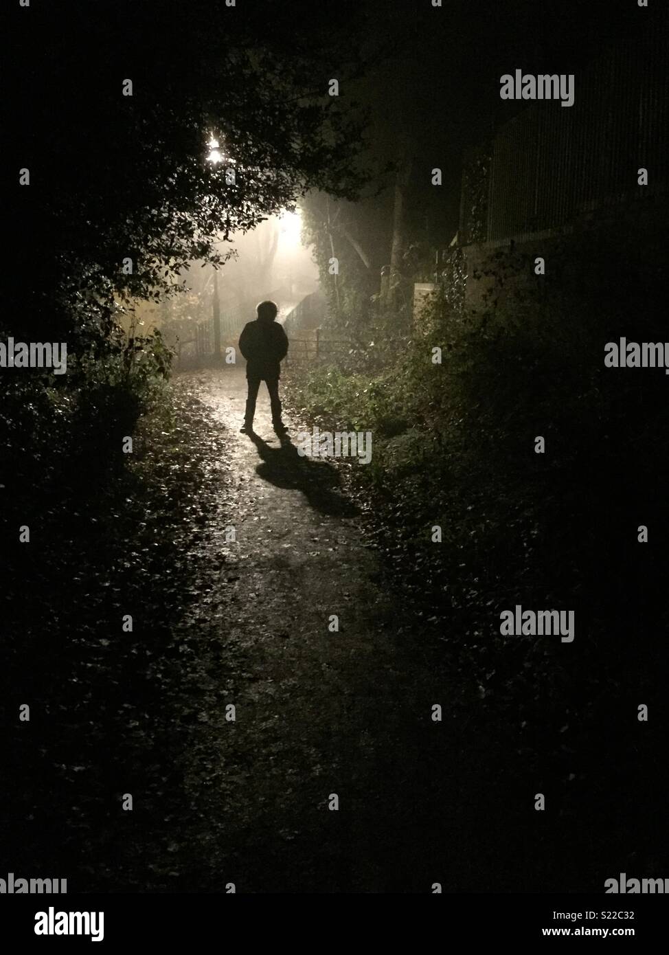 Stranger encountered at night. - Smartphone Captured Stock Image