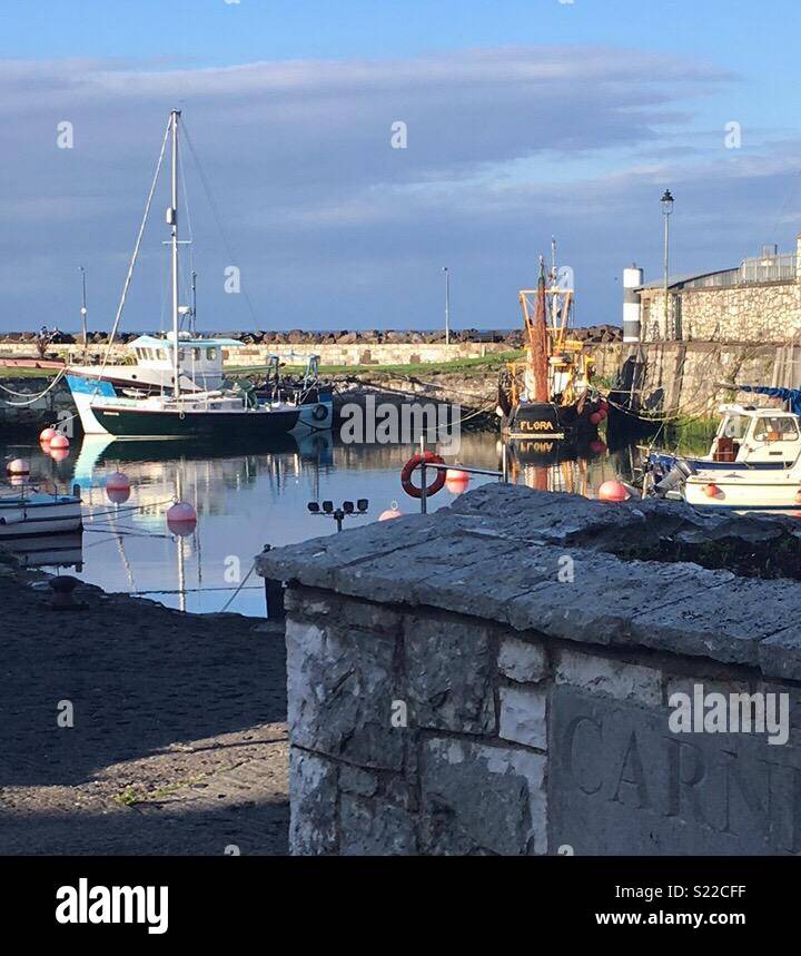 Portrush harbour Stock Photo