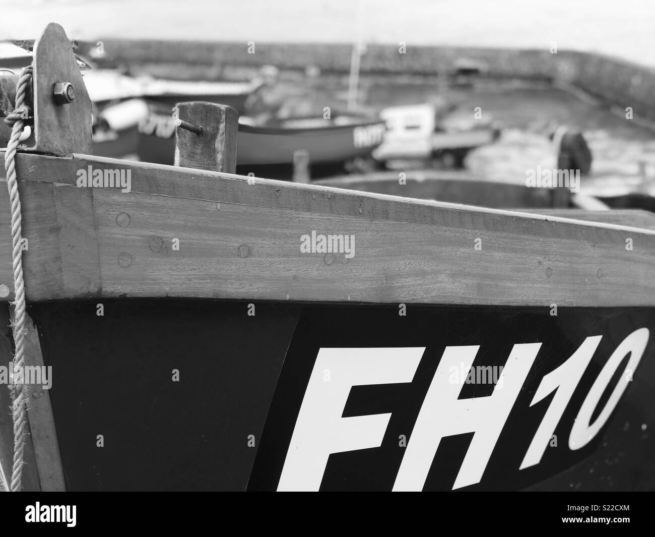 Black and white boat Stock Photo Alamy