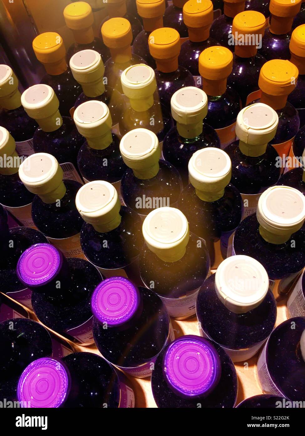 Display of bottles for sale at retail, USA Stock Photo Alamy