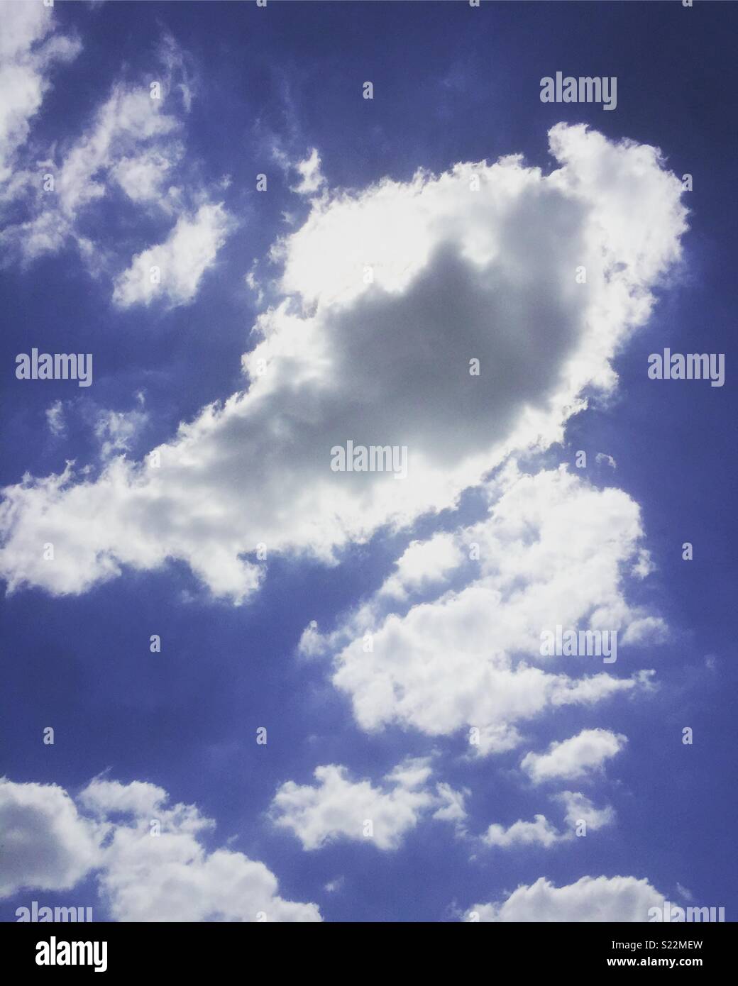 Sun behind the cloud - Smartphone Captured Stock Image