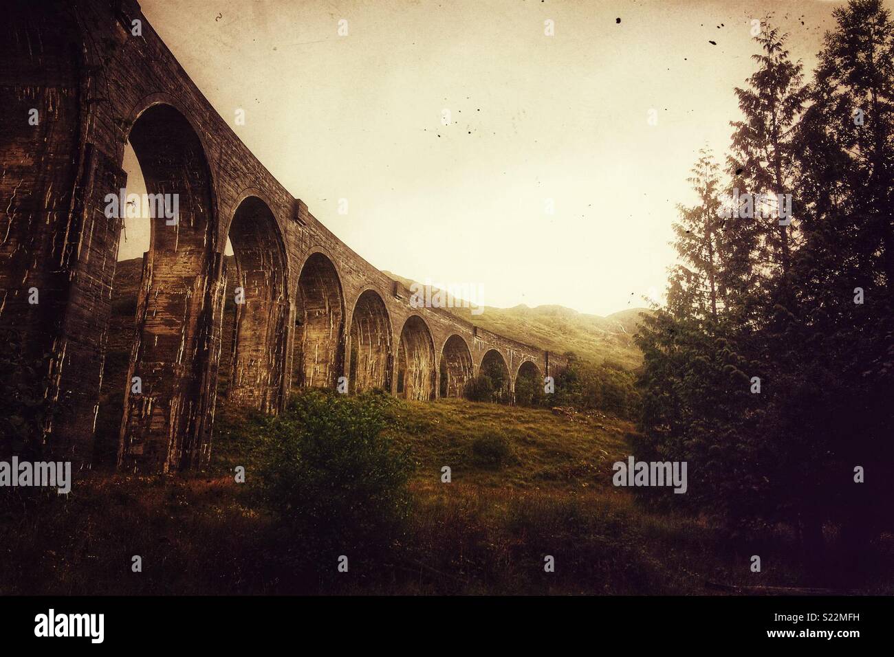 Hogworts viaduct bear near fort William Stock Photo