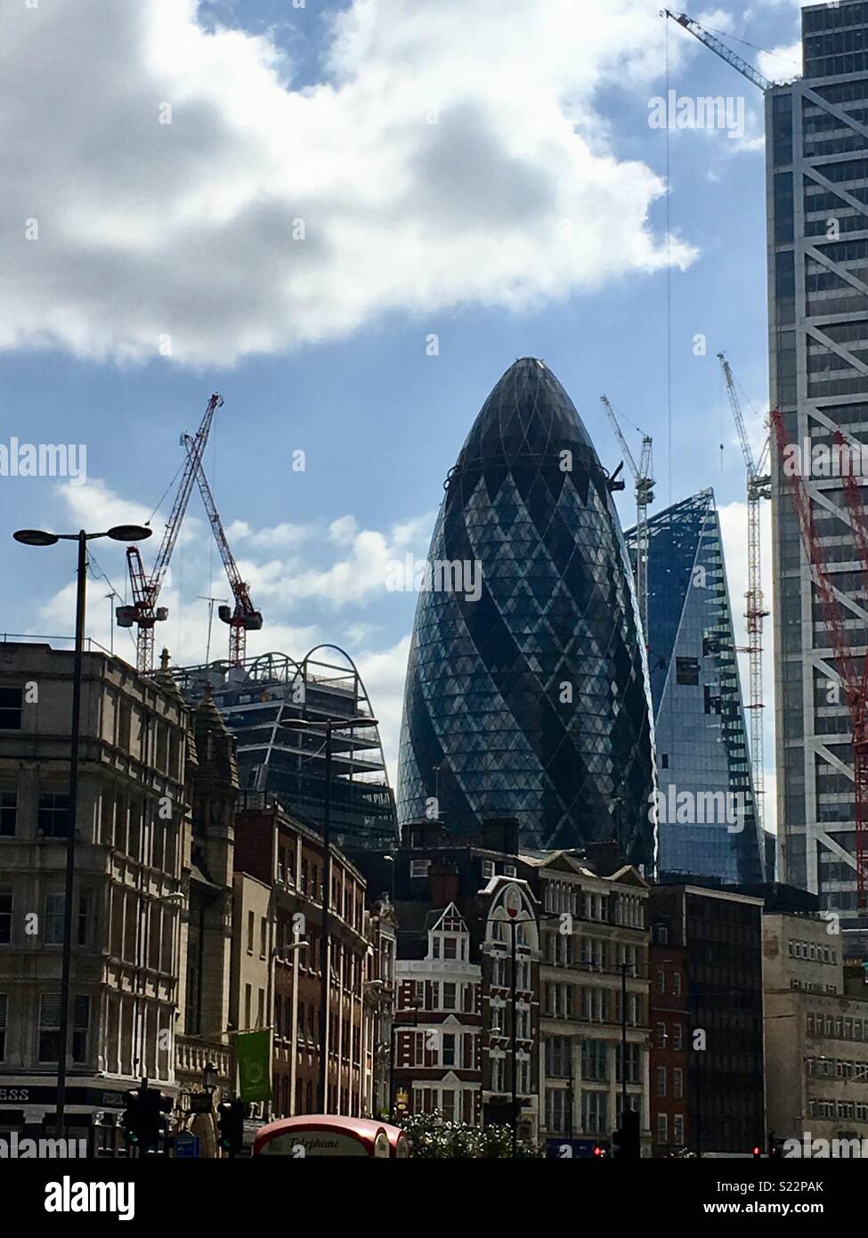 City of London growth - Smartphone Captured Stock Image