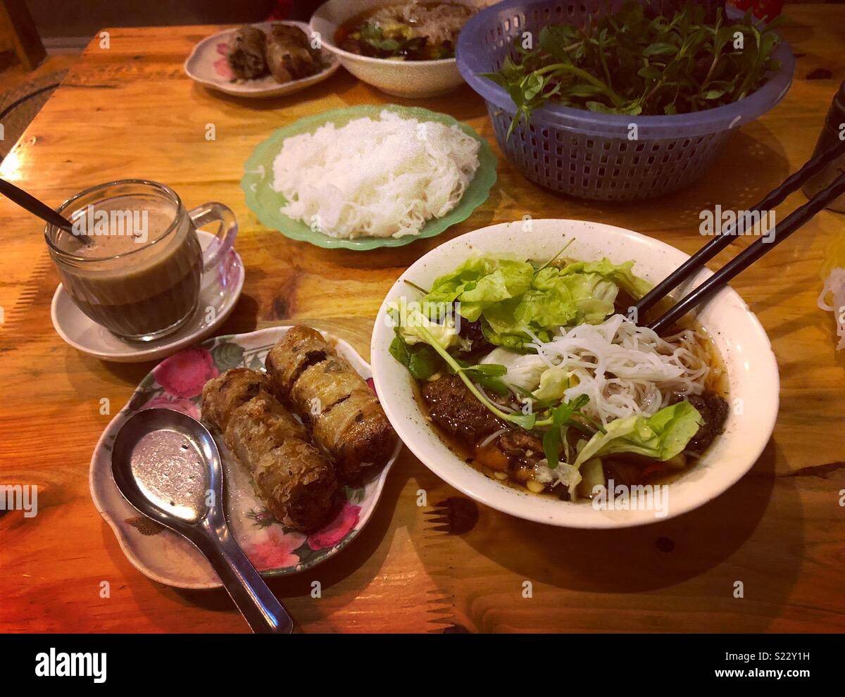 Vietnamese cuisine: Bun Cha Stock Photo