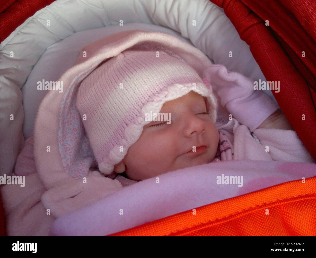 Beautiful Baby Girl Sleeping Sweetly Stock Photo Alamy