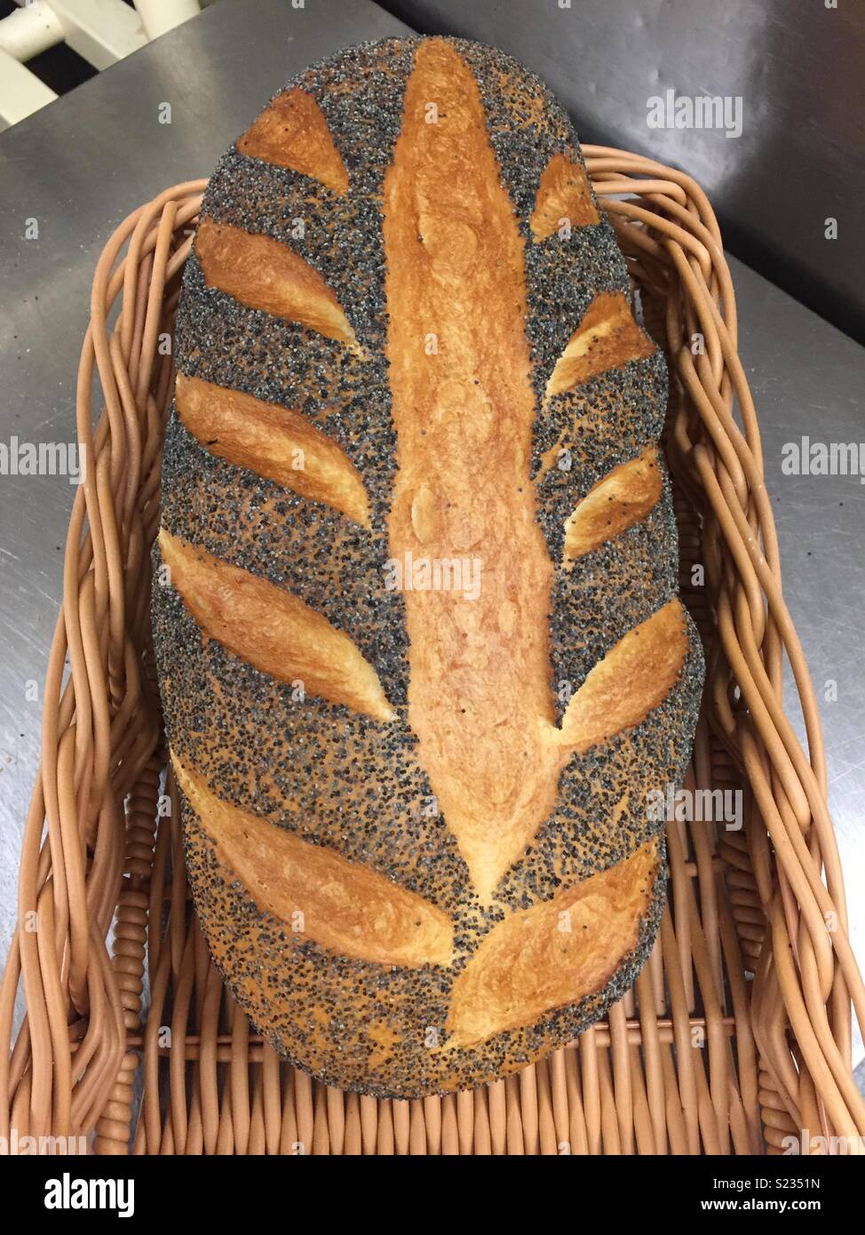 Poppyseed bread Stock Photo