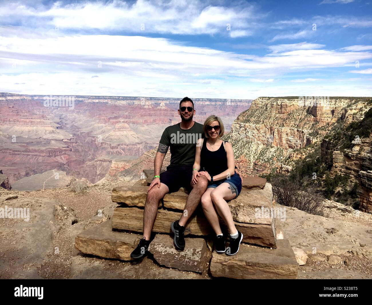Honeymoon at Grand Canyon Stock Photo