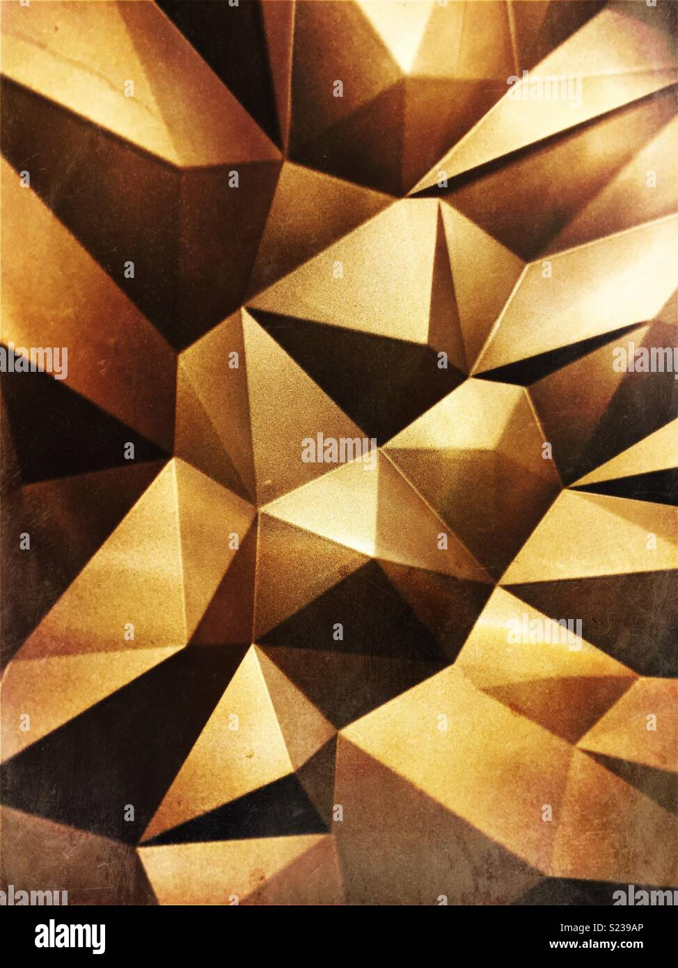Polygon geometric shape texture triangles pattern. - Smartphone Captured Stock Image