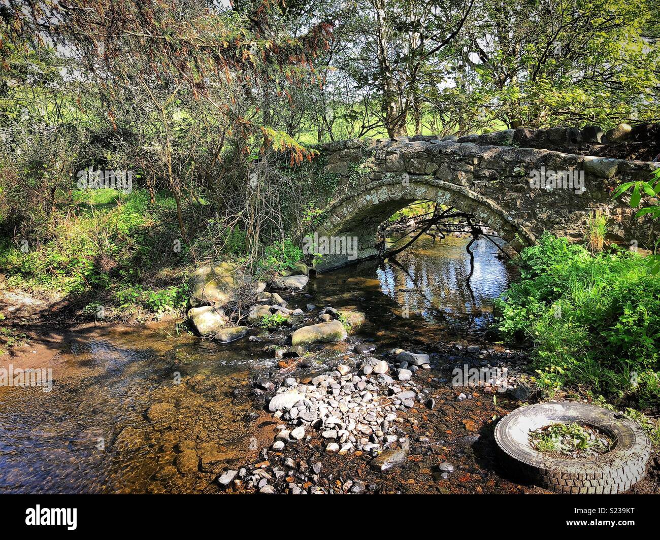 Bridge over troubled water Stock Photo