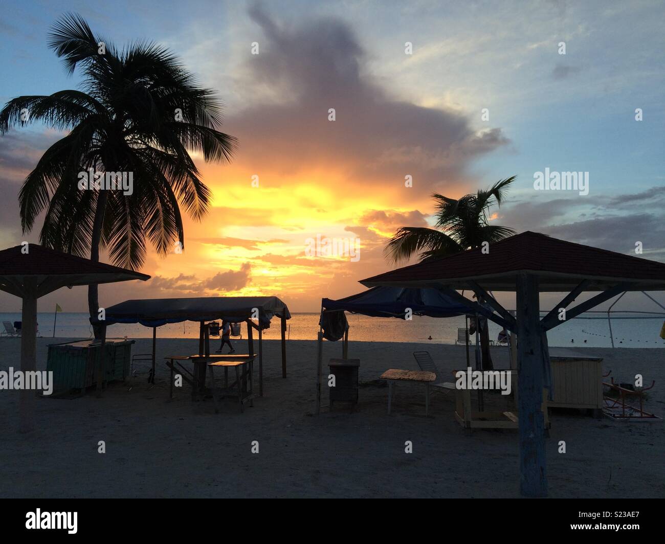 Antiguan sunset Stock Photo