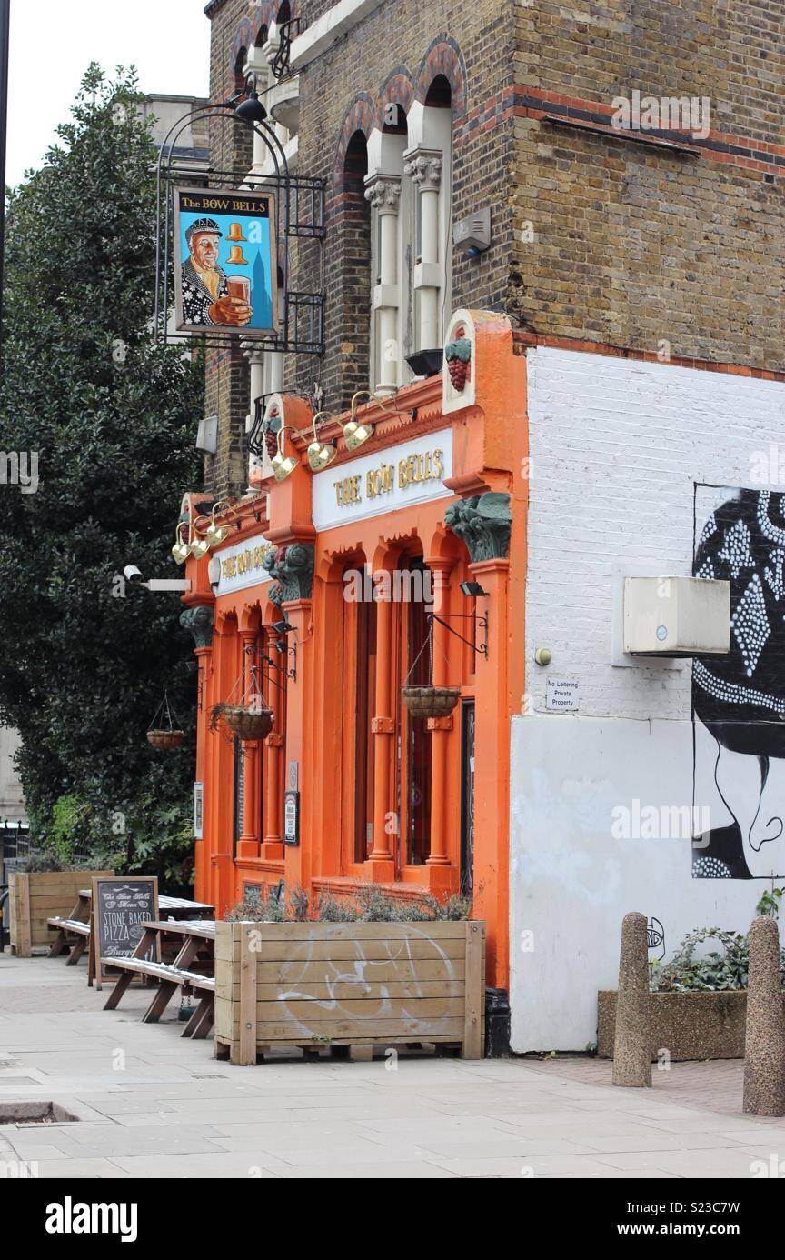 The bow bells pub in Bow, East London Stock Photo Alamy