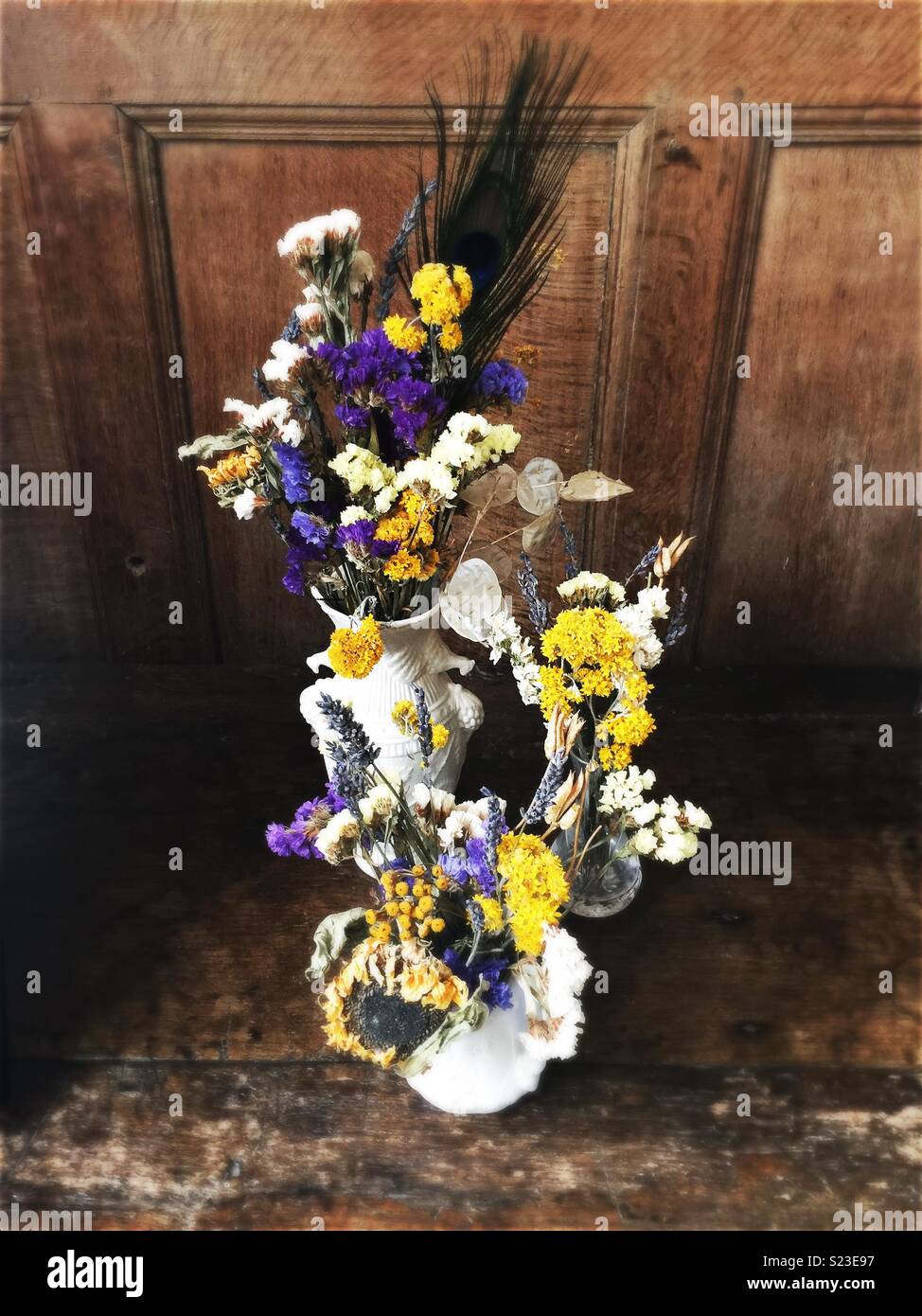 Dried flower arrangement. - Smartphone Captured Stock Image