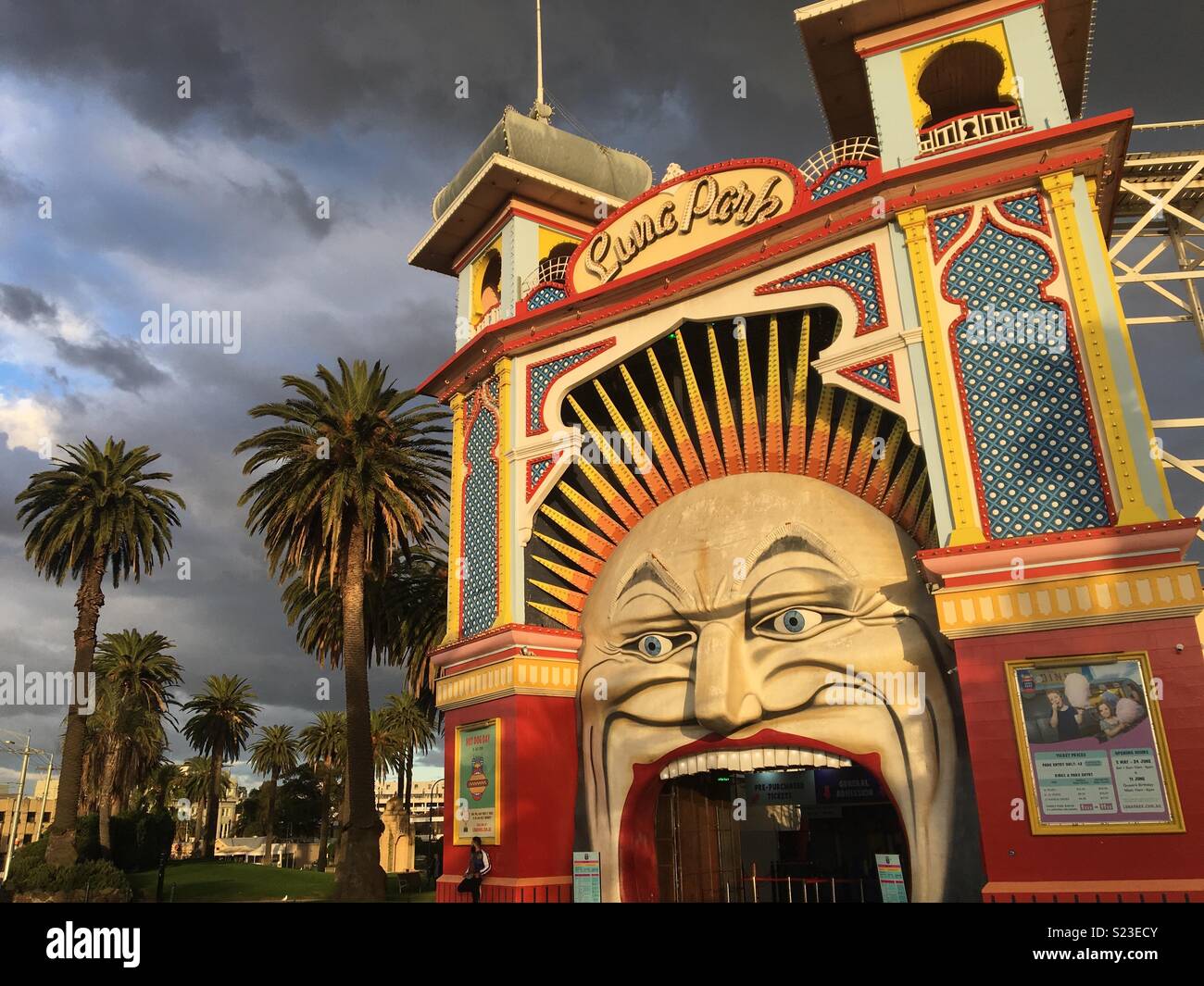 Luna Park in Saint Kilda Melbourne - Smartphone Captured Stock Image