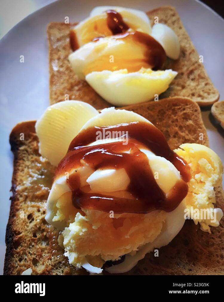 Egg on toast Stock Photo - Alamy