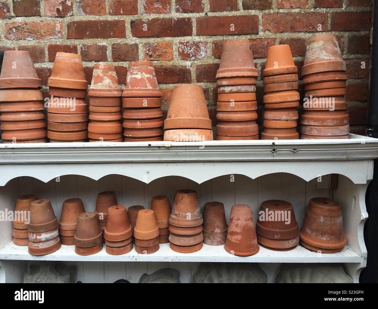 Terracotta pots - Smartphone Captured Stock Image