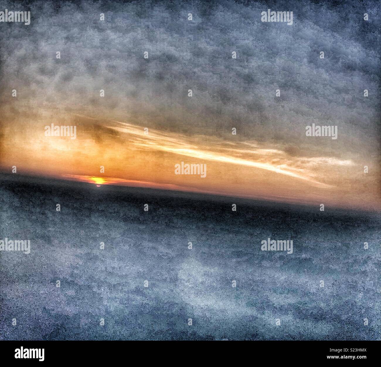 Sunset on the horizon. - Smartphone Captured Stock Image Sunset on the horizon. - Smartphone Captured Stock Image