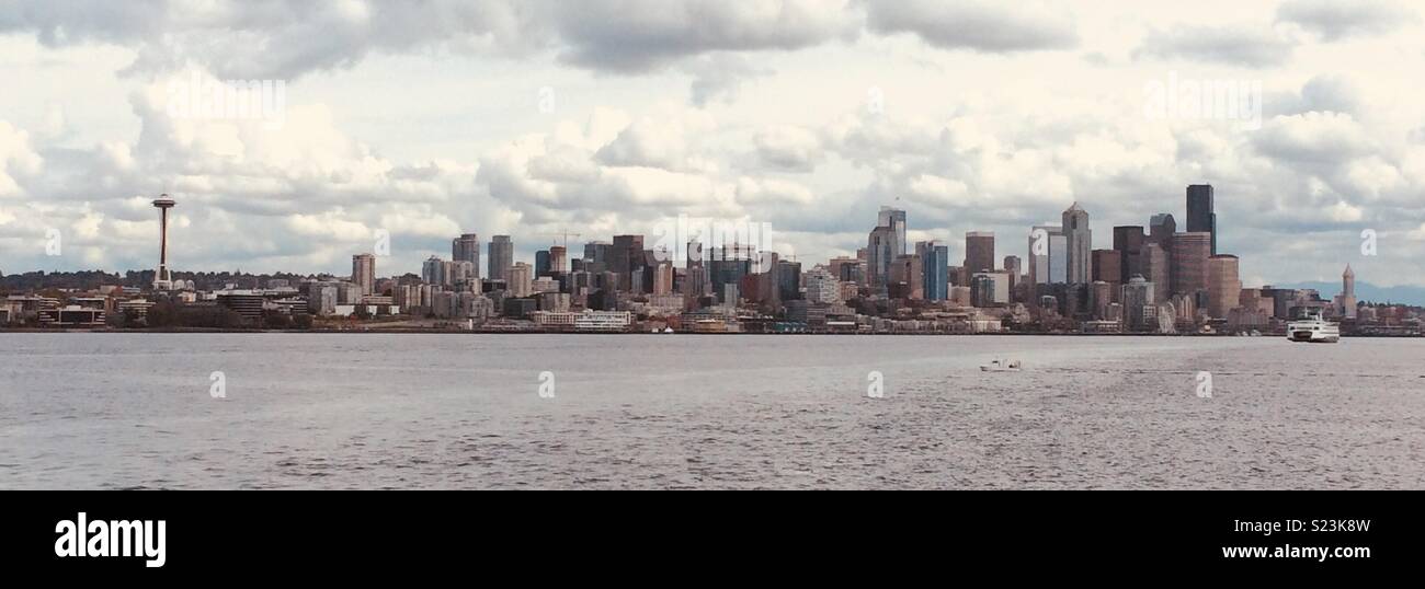 Seattle Skyline - Smartphone Captured Stock Image