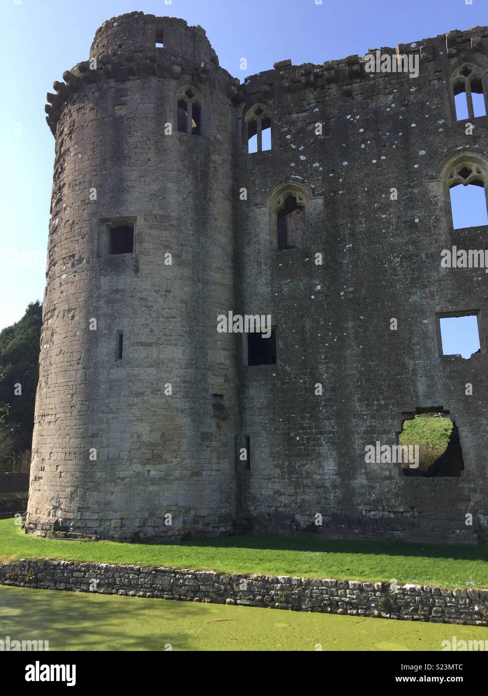 Castle ruins Nunney Stock Photo