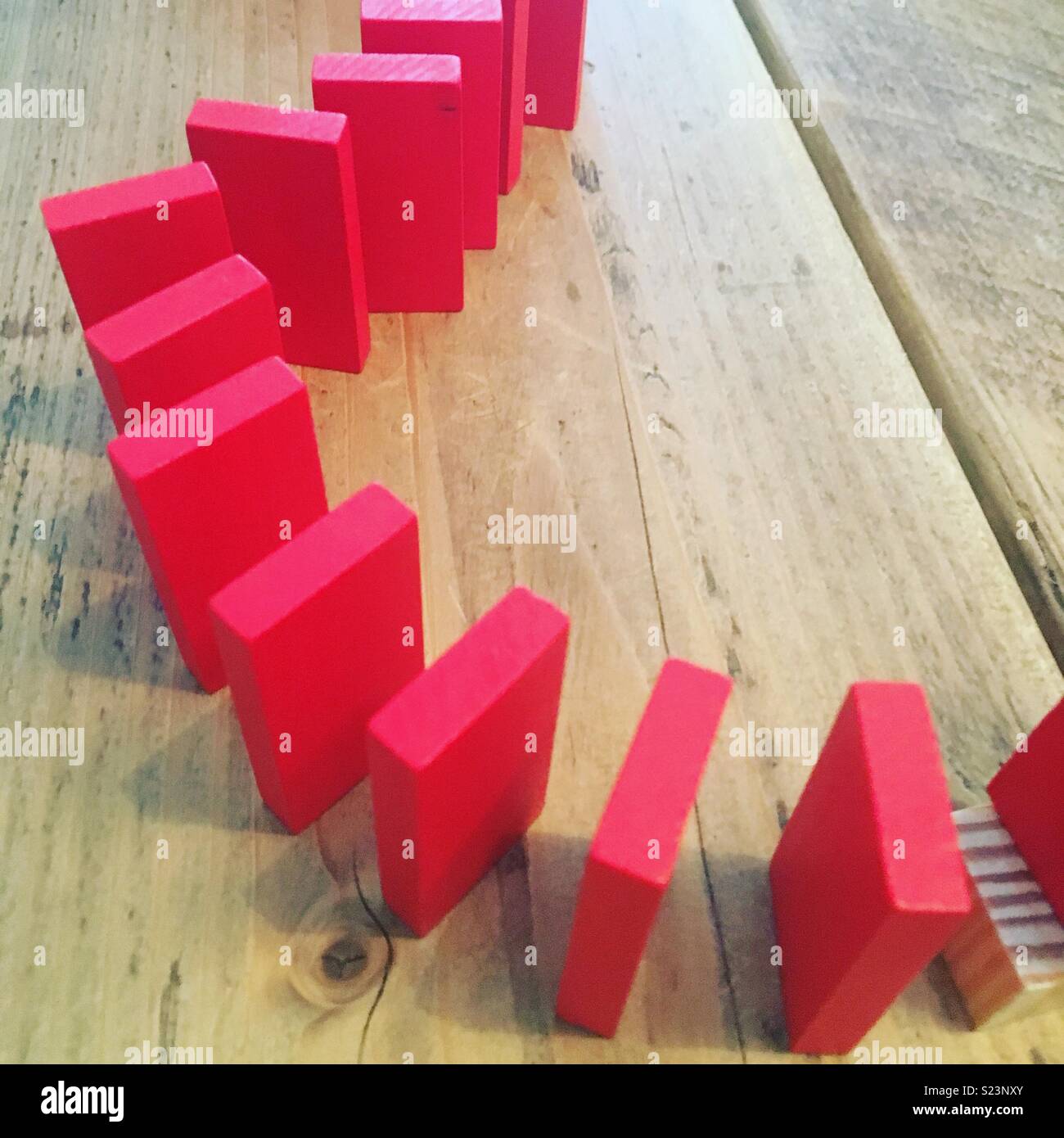 Domino rally hi-res stock photography and images - Alamy
