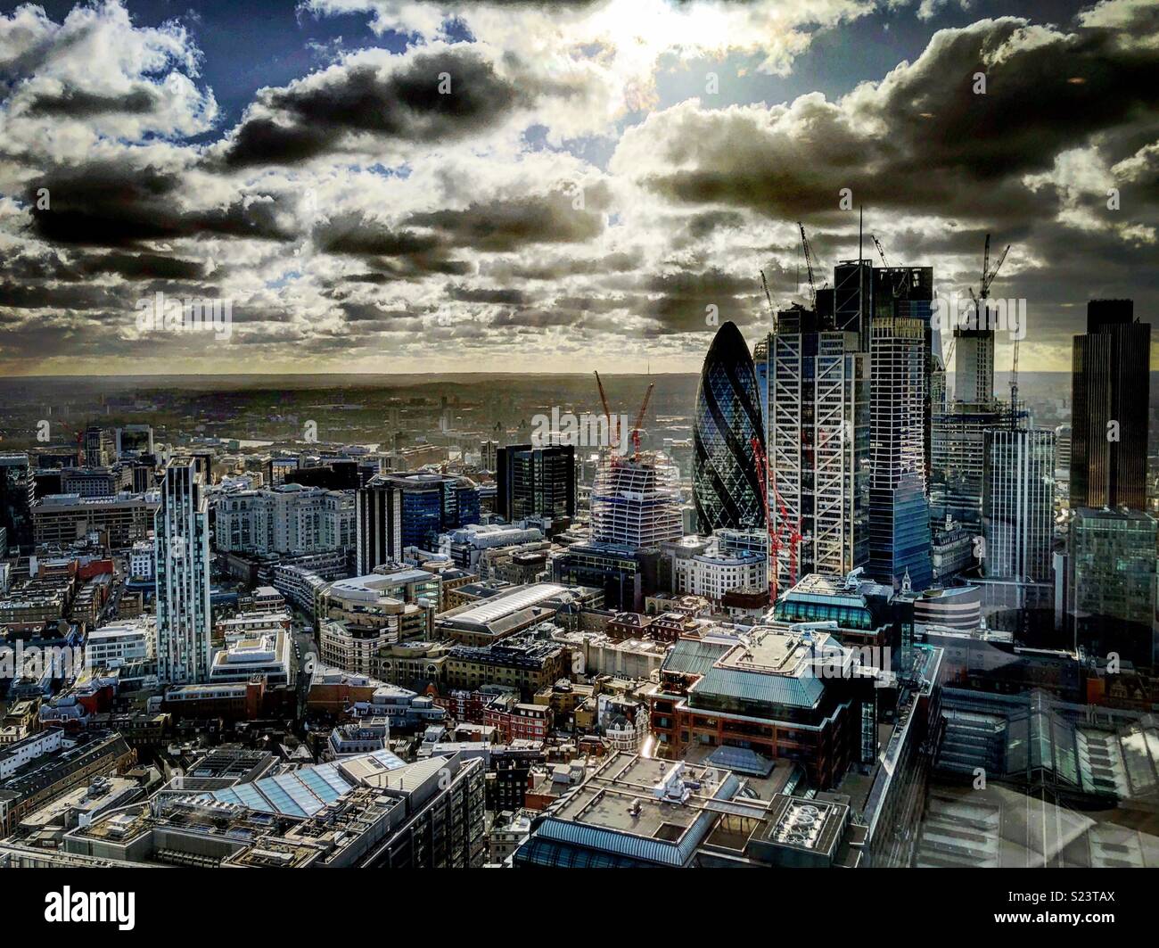 London skyline on a moody day Stock Photo