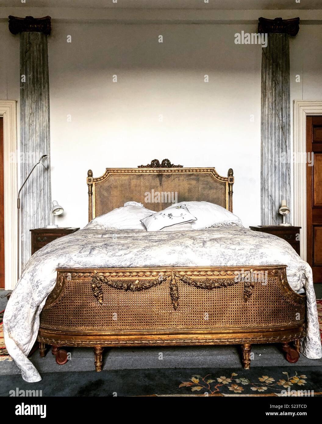 Beautiful old bed Stock Photo