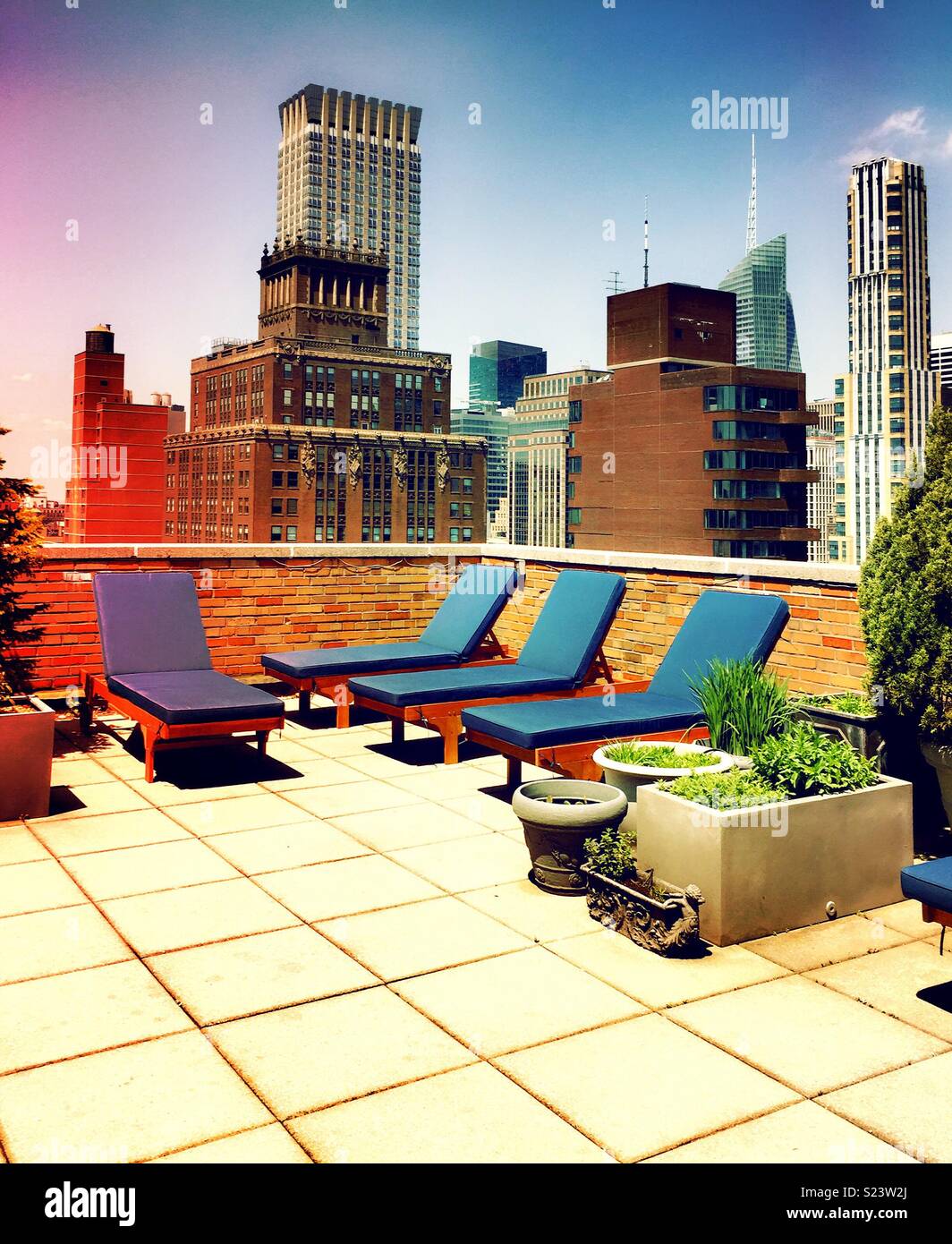 Curated visual reference: Picture Idea: A Rooftop Deck In A Luxury Co Op Apartment Building