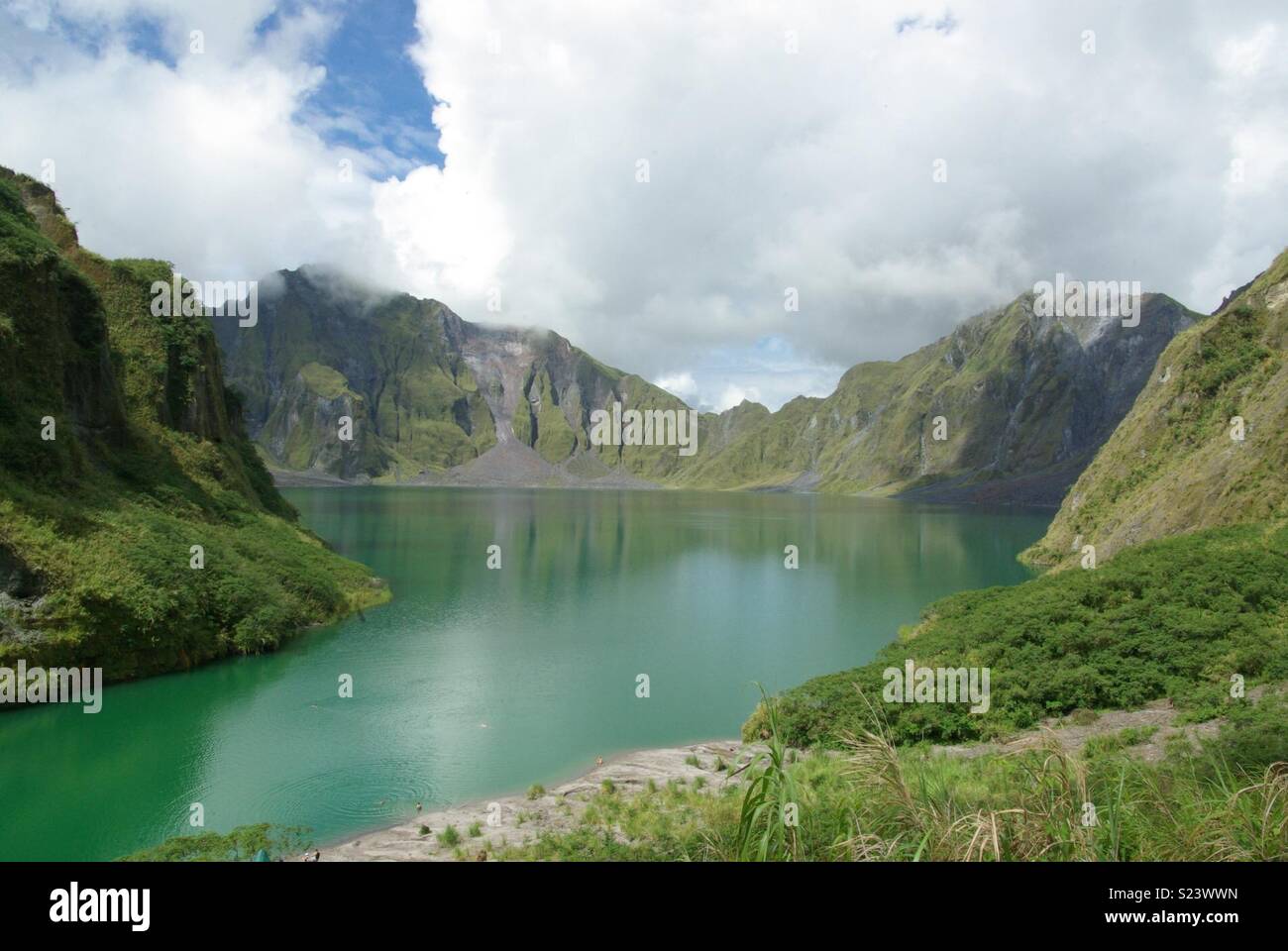 Volcanic Lake in the Philippines Stock Photo