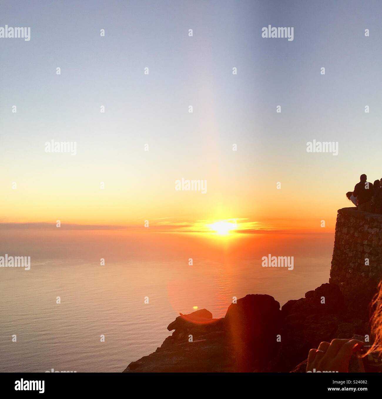 Sunset Table Mountain Stock Photo