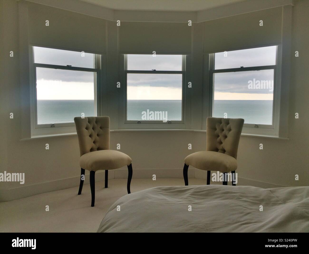 British seaside room with a view Stock Photo