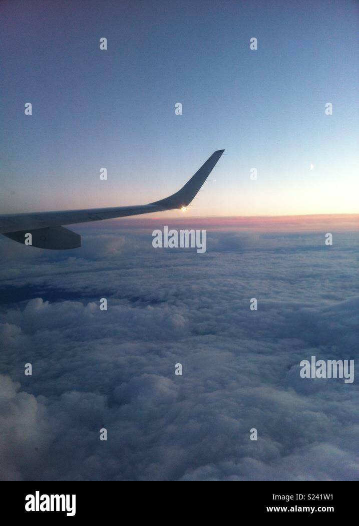 View from an airplane Stock Photo - Alamy