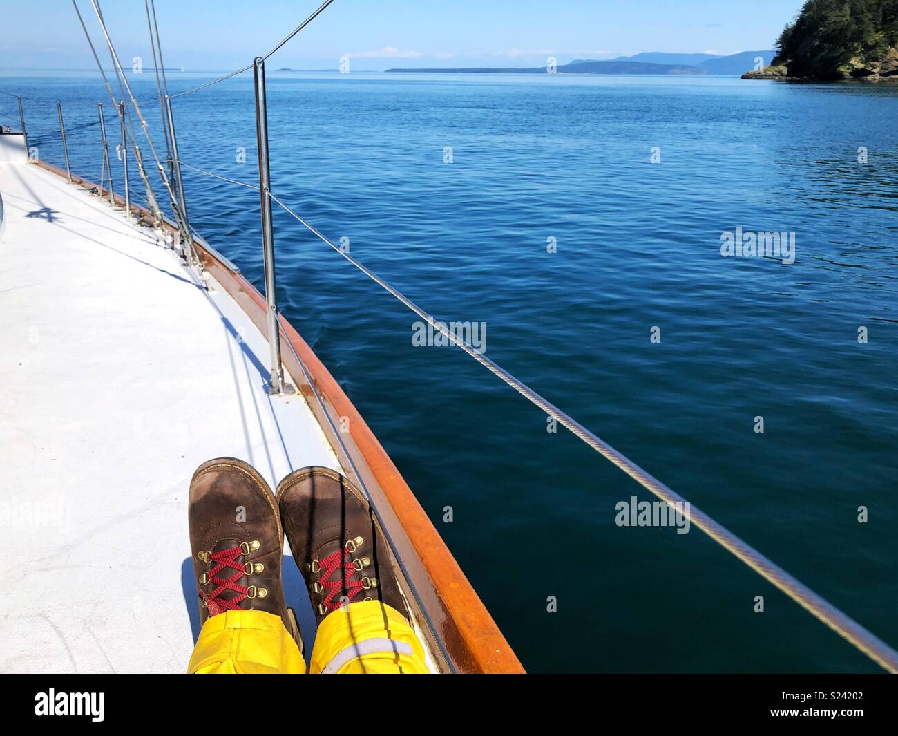 Sailing in San Juans - Smartphone Captured Stock Image