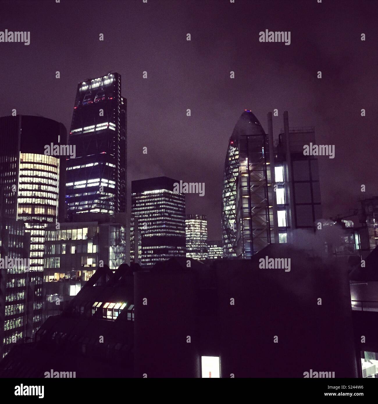 City night skyline - Smartphone Captured Stock Image