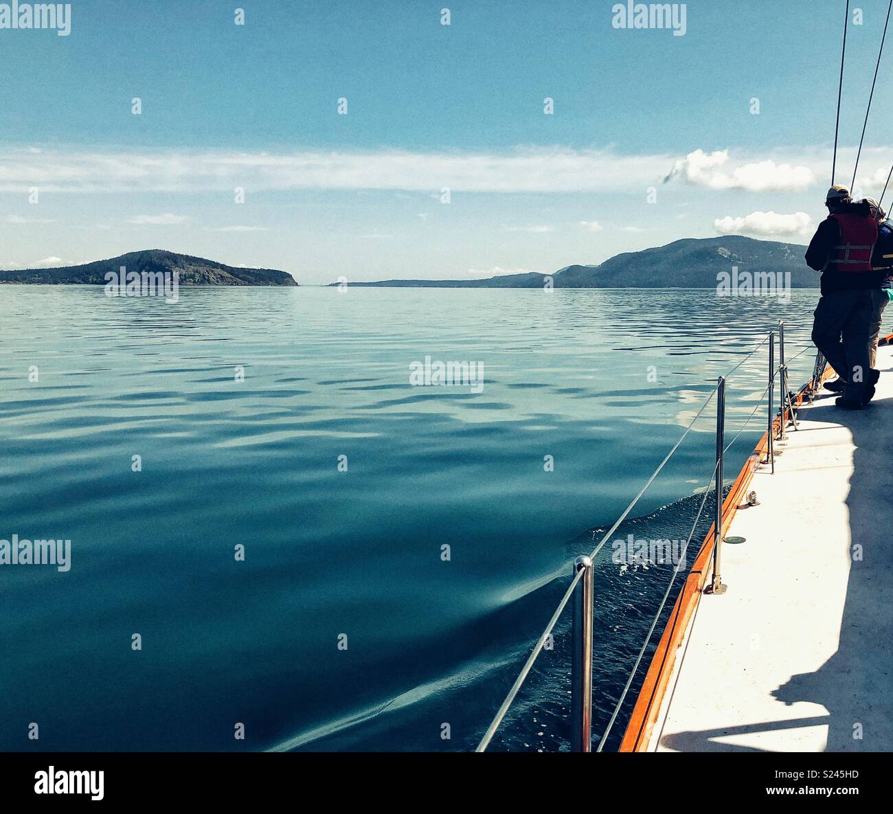 Adventure on a sailboat - Smartphone Captured Stock Image