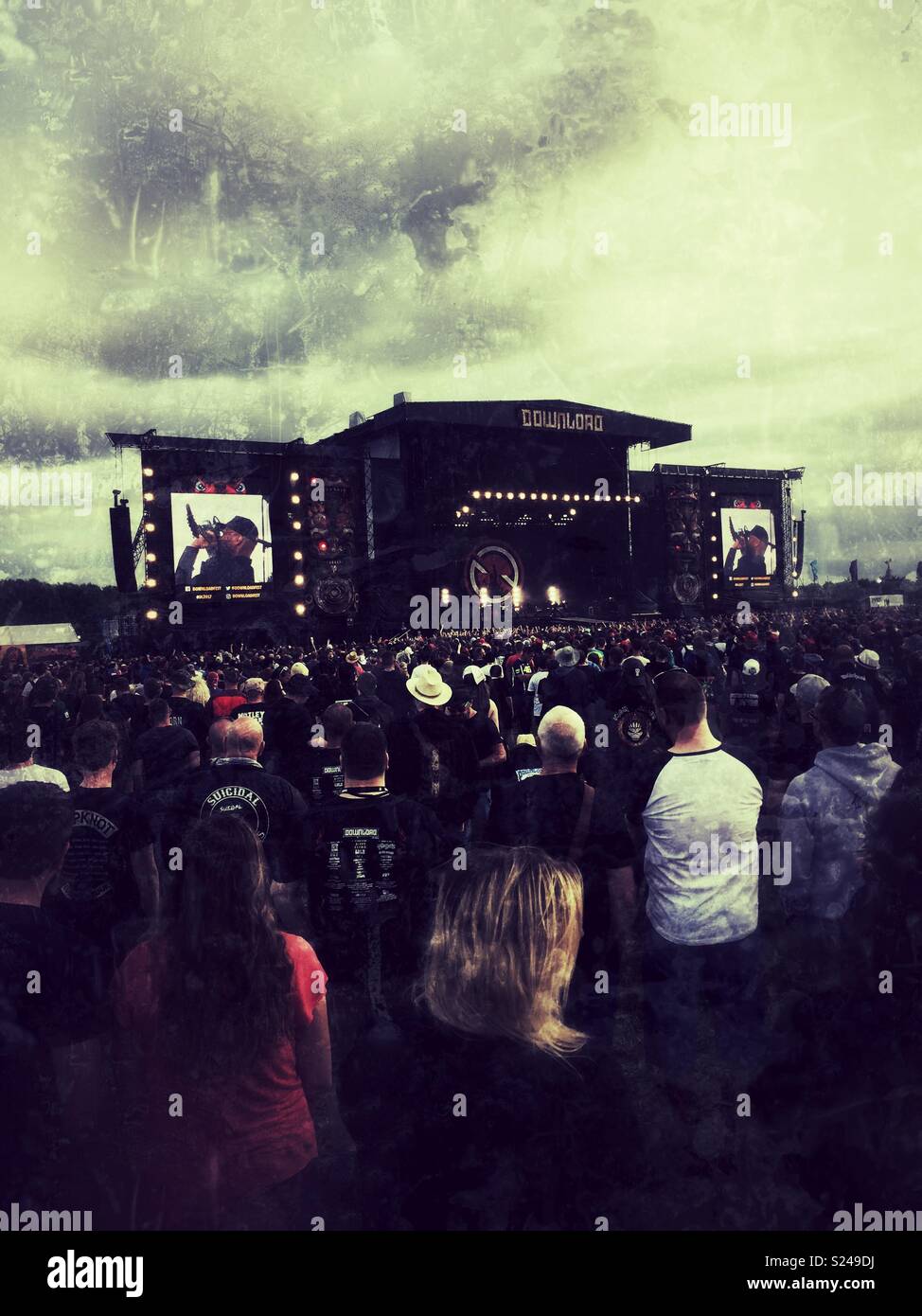 Crowd At Download Music Festival At Donnington Park Watching.