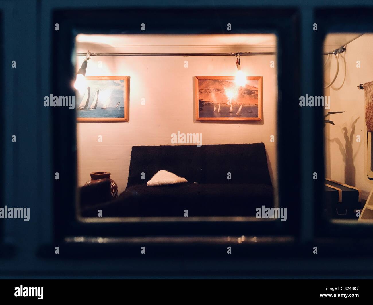 Amsterdam boat house museum - Smartphone Captured Stock Image