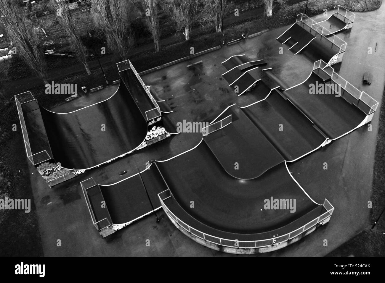St Neots skate park Stock Photo
