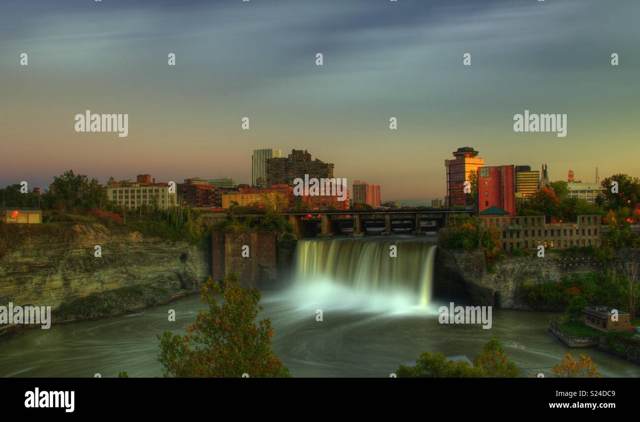 High Falls at Rochester Stock Photo Alamy