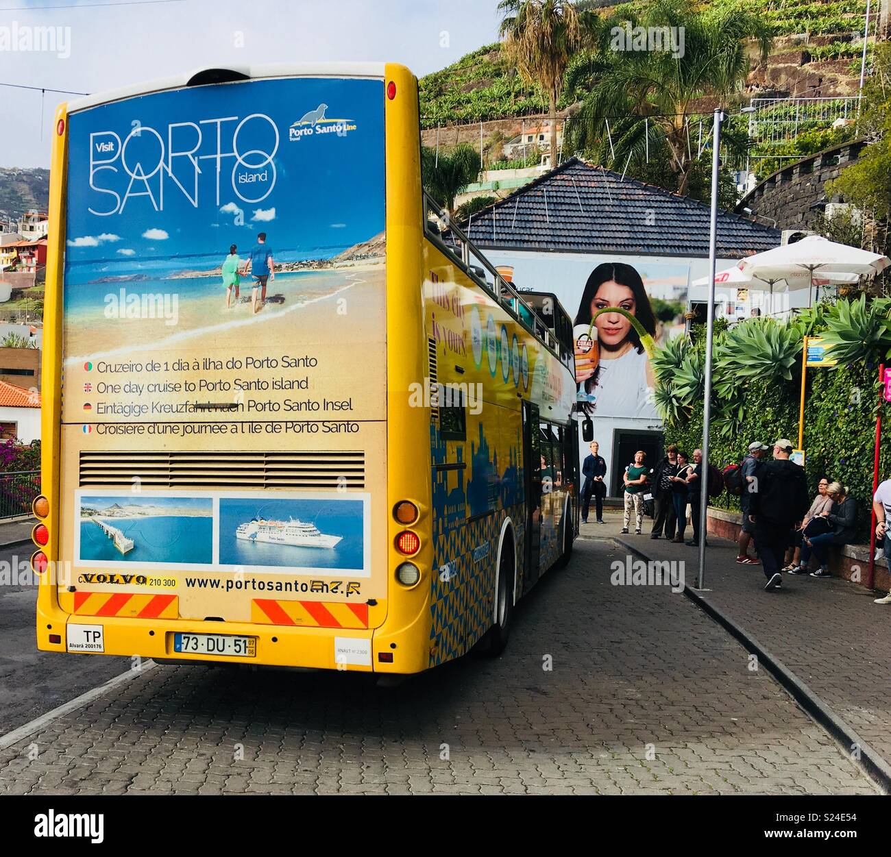 Yellow bus stop madeira portugal hi-res stock photography and images - Alamy