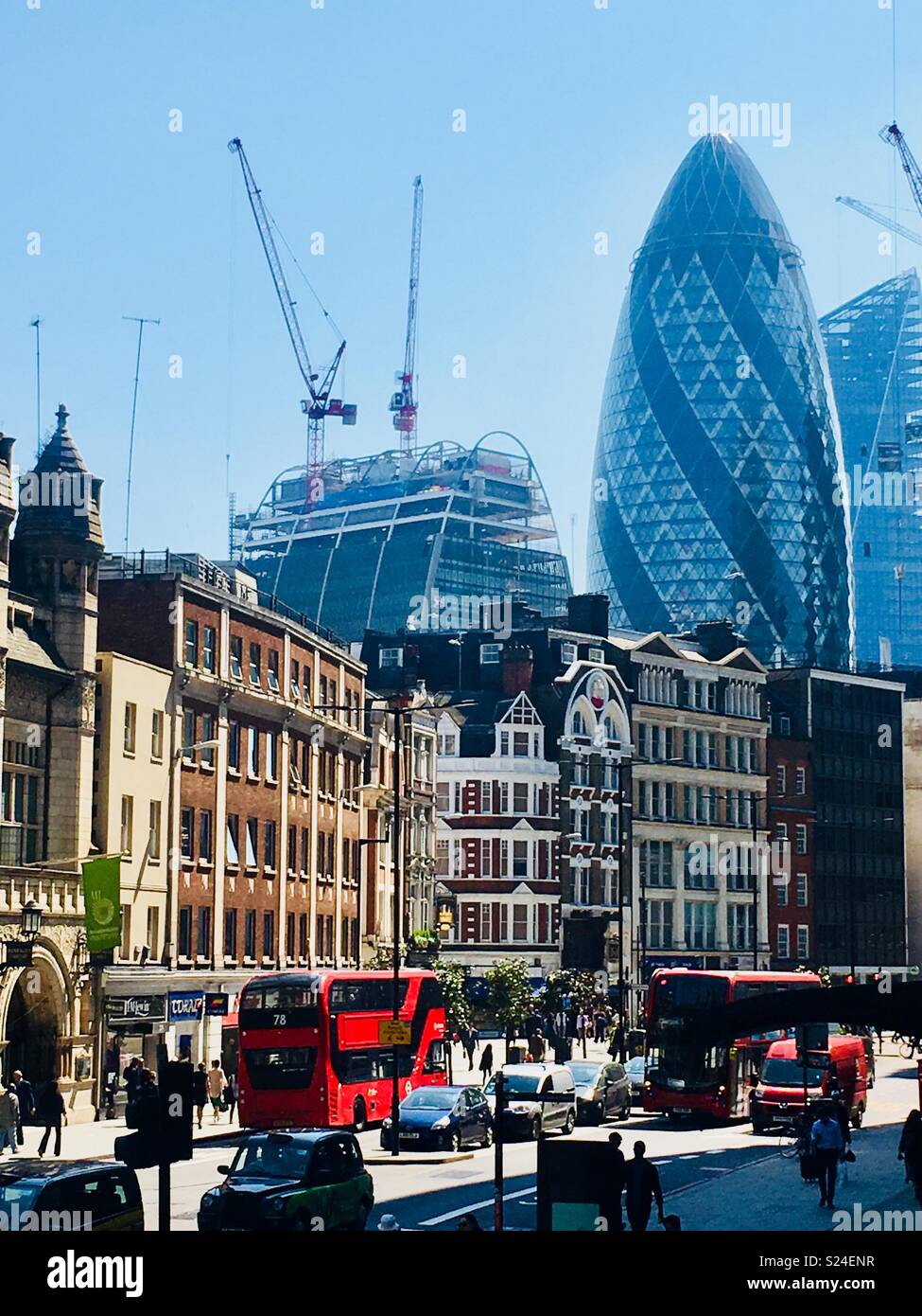 City Of London Commercial Growth - Smartphone Captured Stock Image