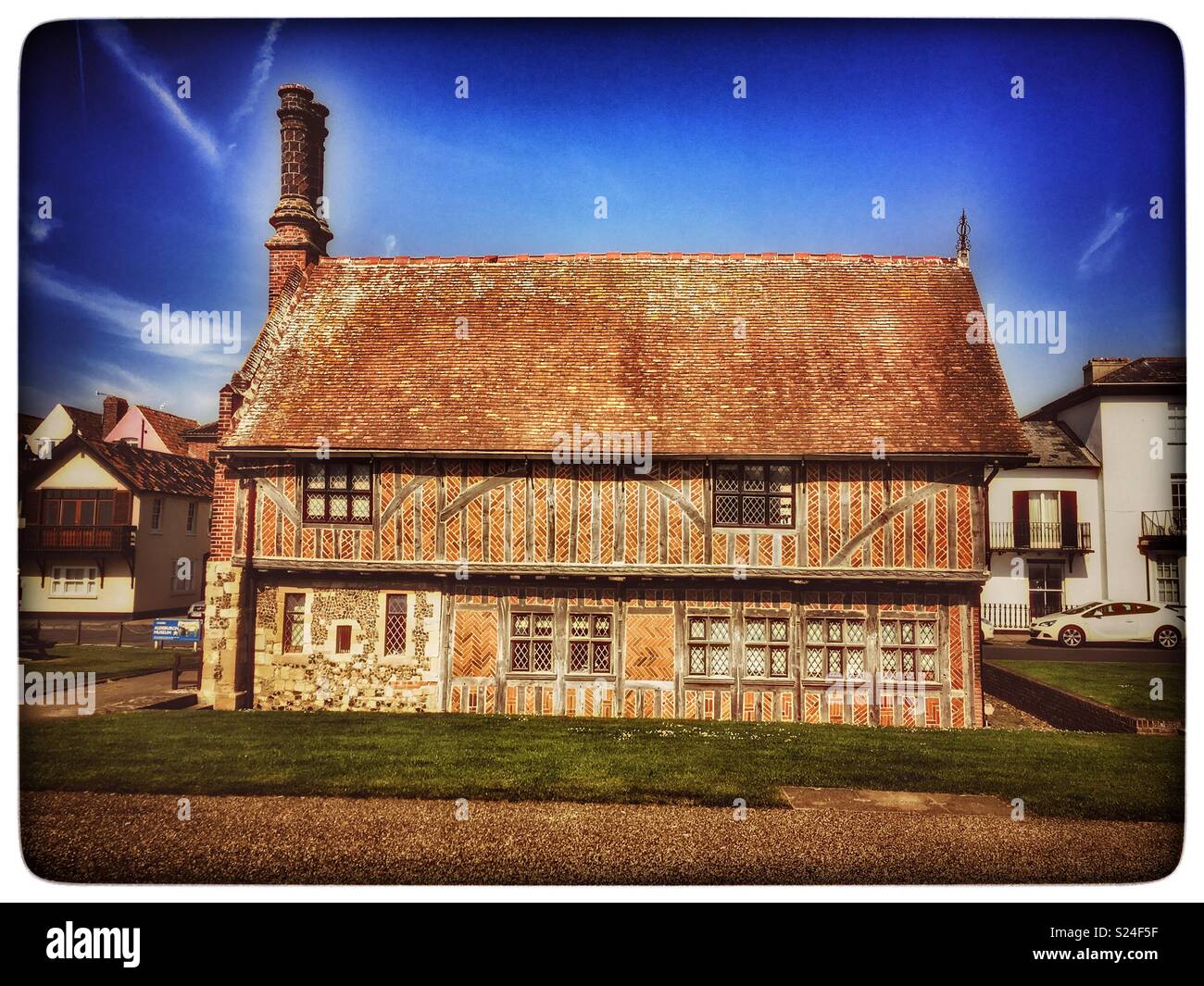The Moot Hall, Aldeburgh, Suffolk, England. - Smartphone Captured Stock Image