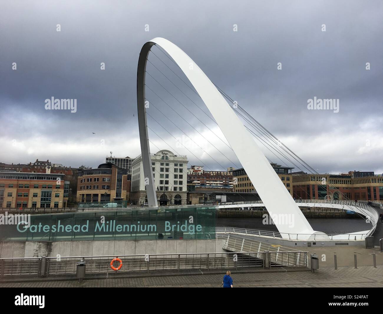 Gateshead millennium bridge Stock Photo