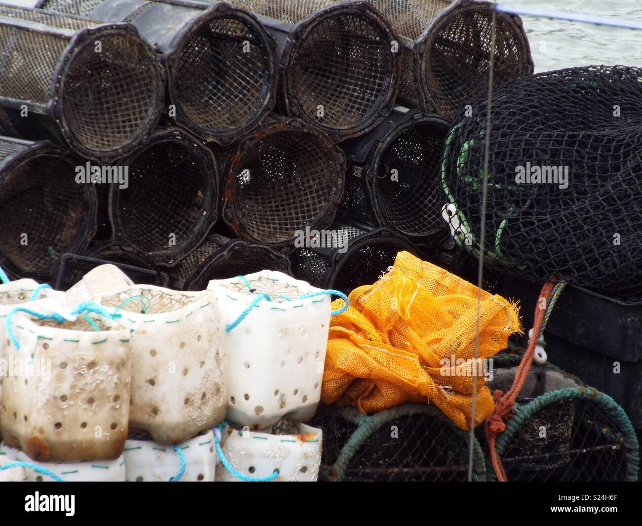Crab fishing cages Stock Photo Alamy