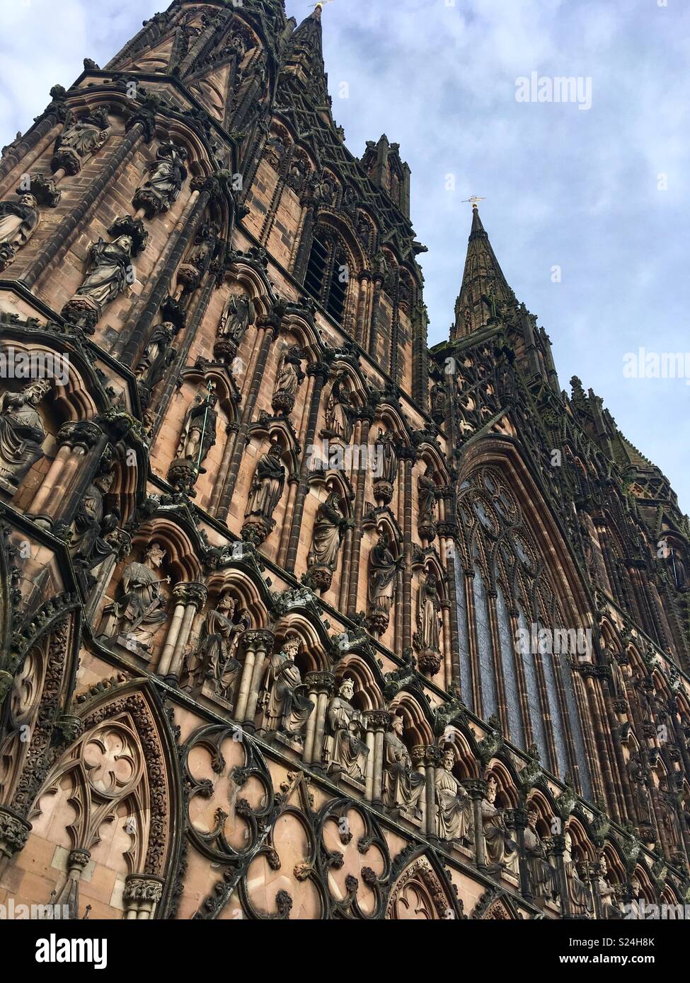Lichfield Cathedral, Staffordshire - Smartphone Captured Stock Image