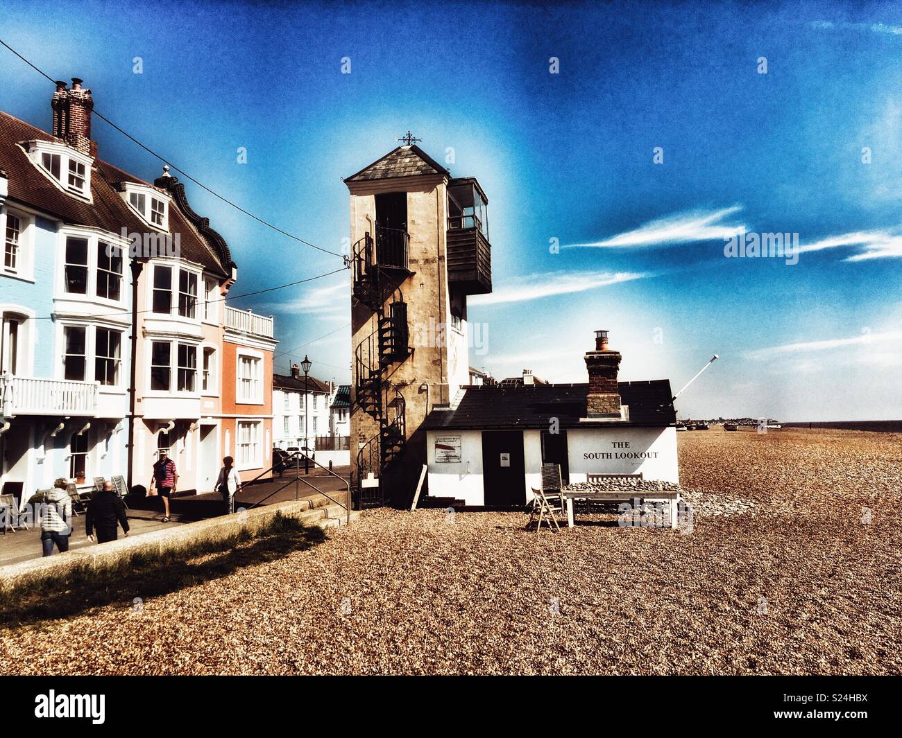 The South Lookout, Aldeburgh, Suffolk, England. - Smartphone Captured Stock Image