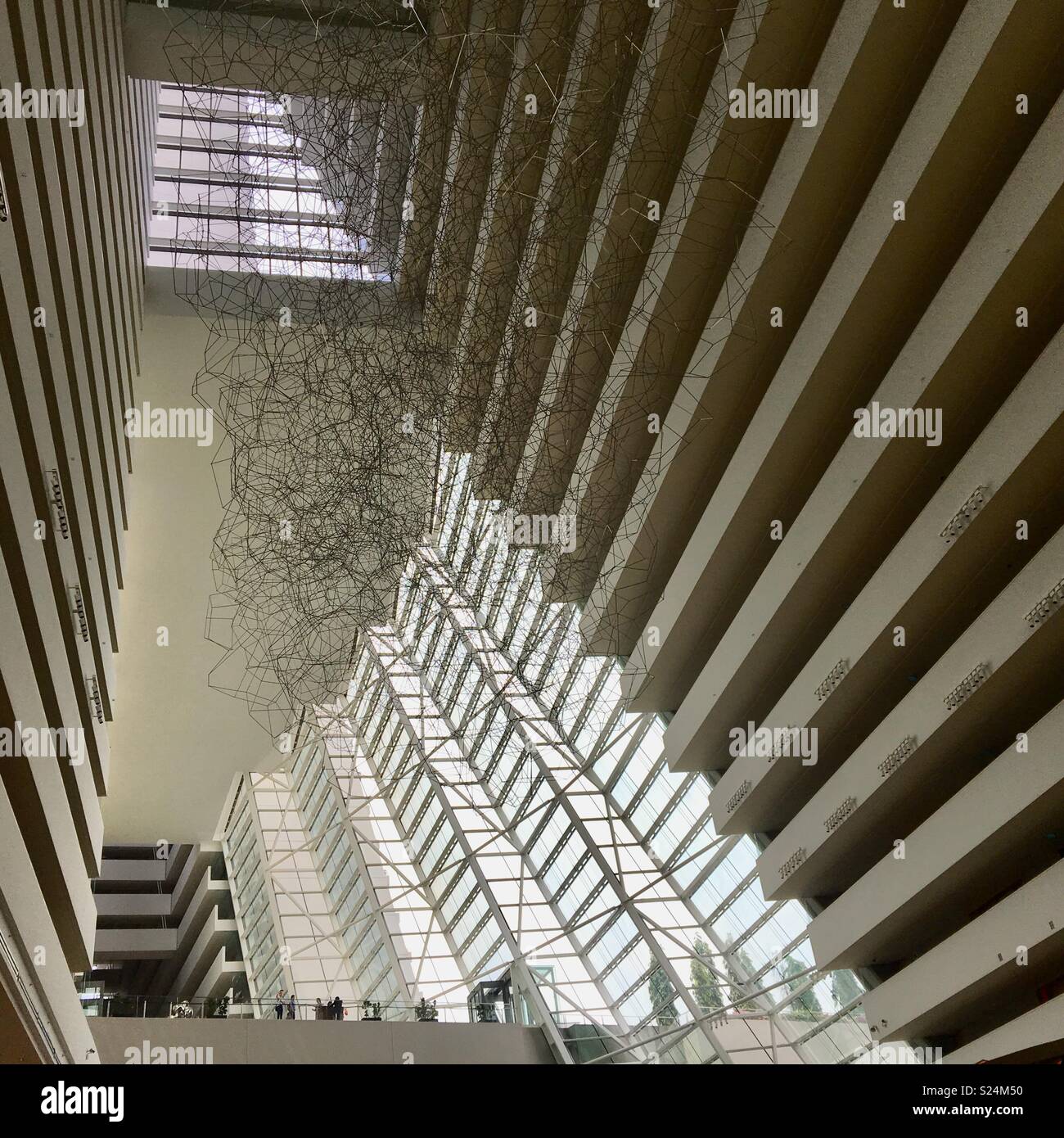 Foyer of Marina Bay Sands Hotel in Singapore - Smartphone Captured Stock Image