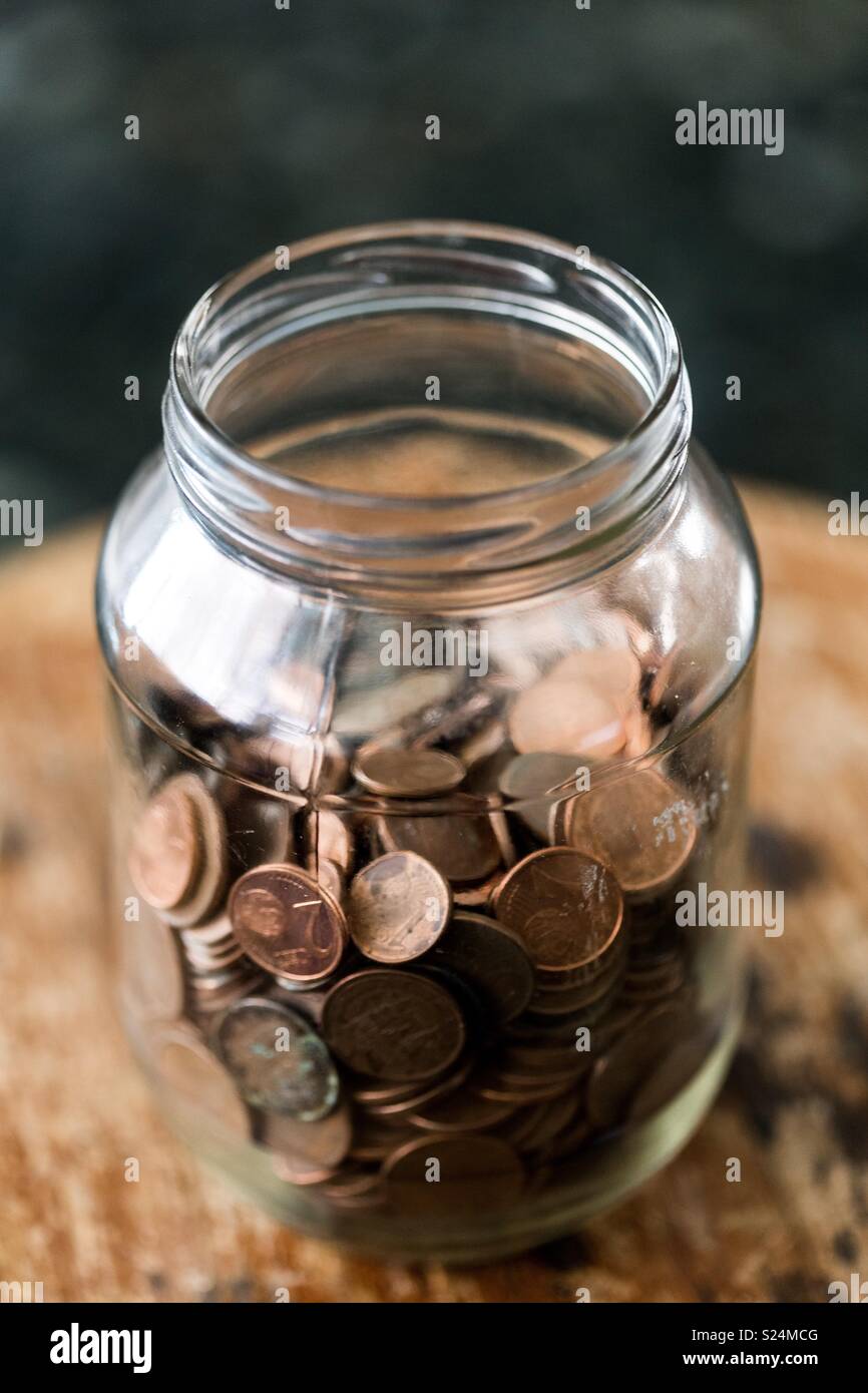 Detail of a swear jar - Smartphone Captured Stock Image