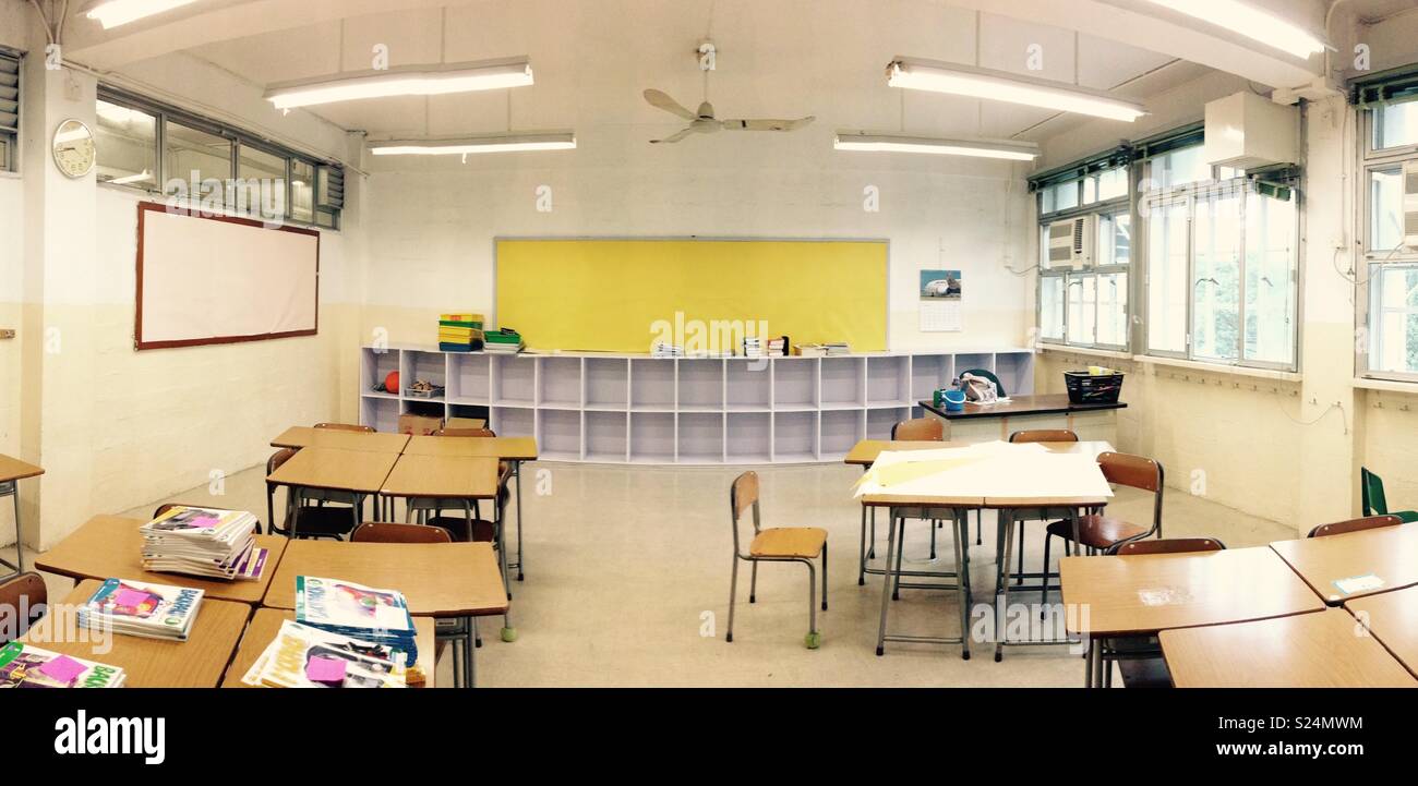 Hong Kong classroom in school schools from around the world Stock