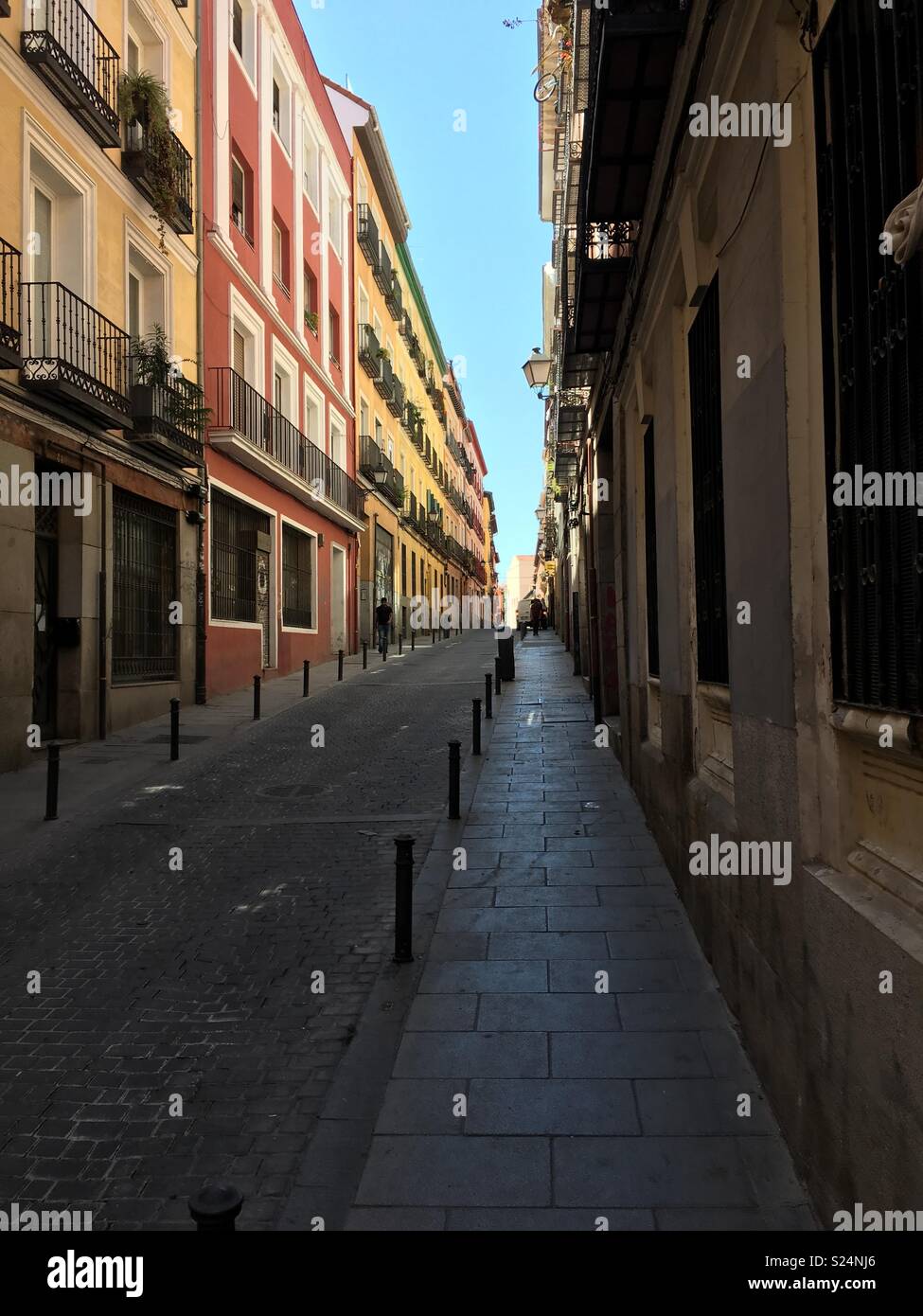 A street in the centre of Madrid Spain. Stock Photo