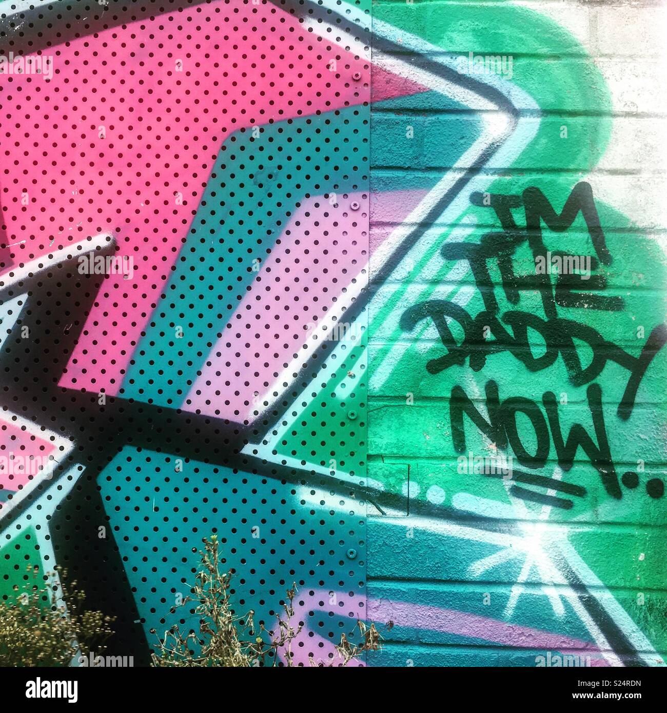 Colourful graffiti Stock Photo